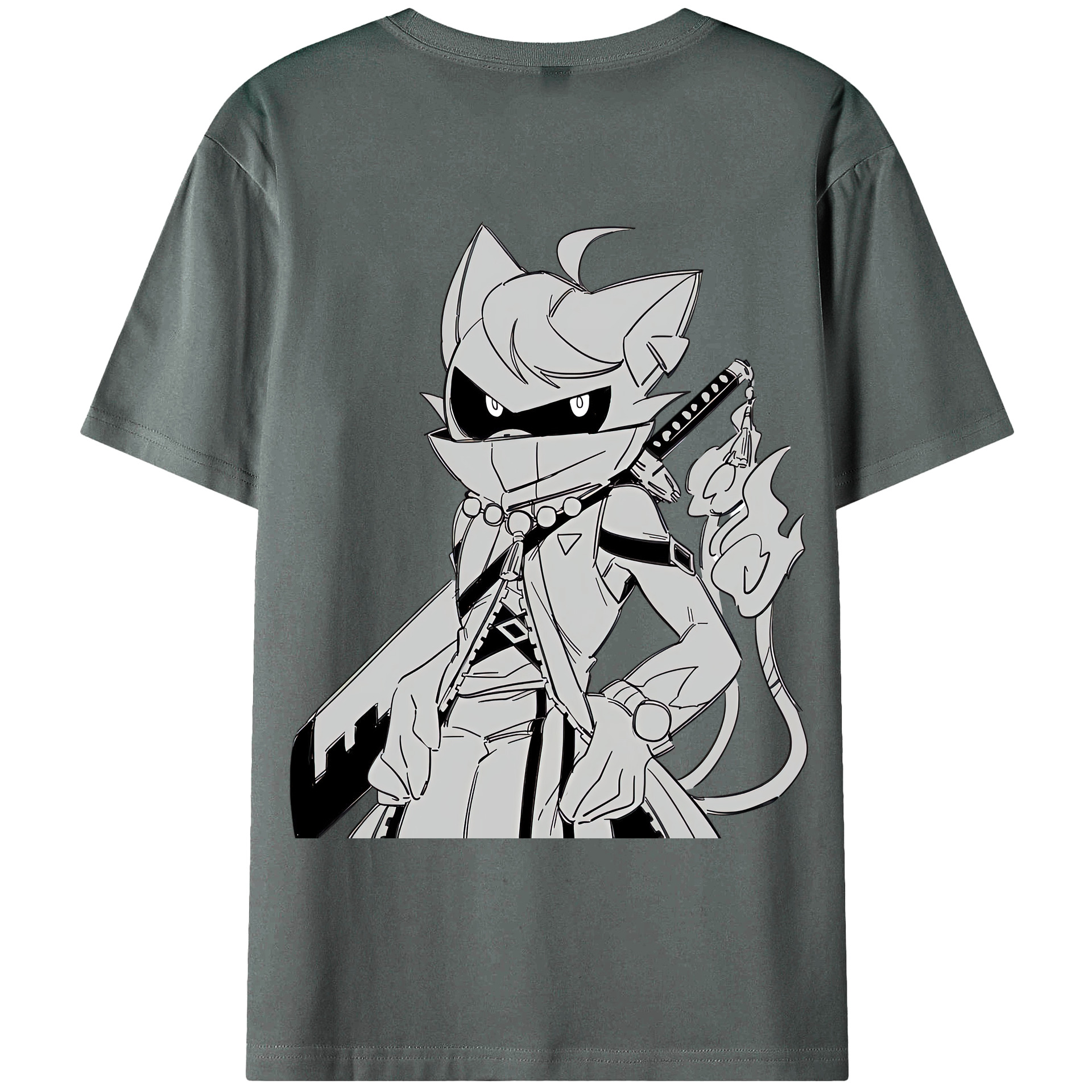 （画像用） 妖怪ウォッチ Yo-kai Watch 綿100％ メンズ半袖Tシャツ（バックプリント） 通気性